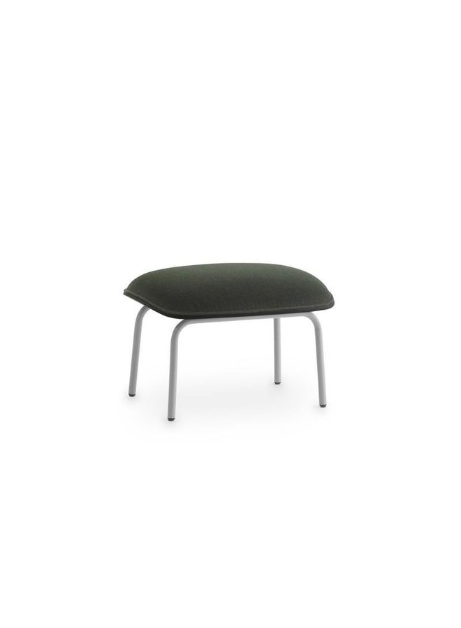 Pad Footstool Grey Steel