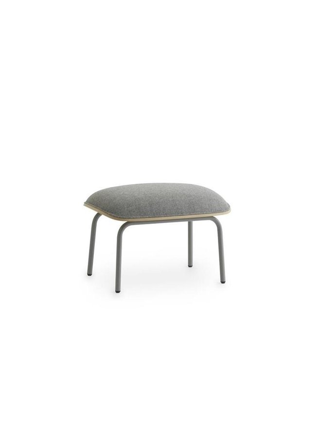 Pad Footstool Grey Steel