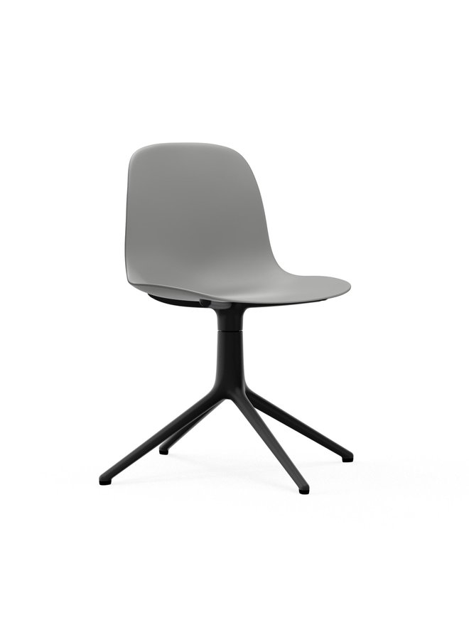 Form Chair Swivel 4L Black Alu