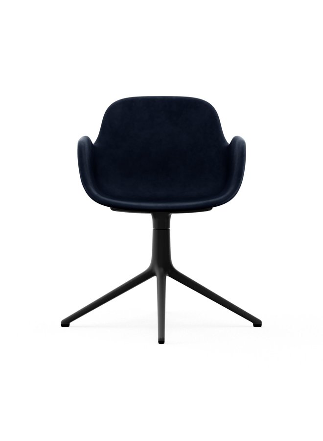 Form Armchair Swivel 4L Full Uph. Black Alu