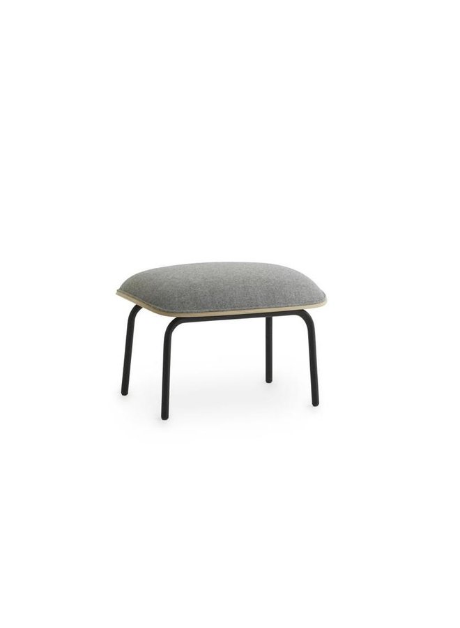 Pad Footstool Black Steel