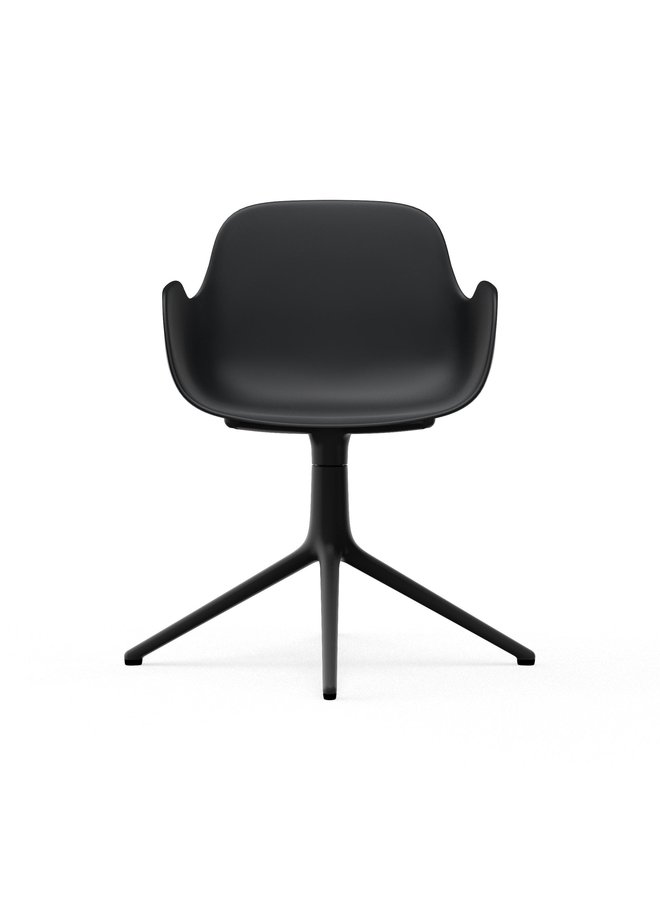 Form Armchair Swivel 4L Black Alu