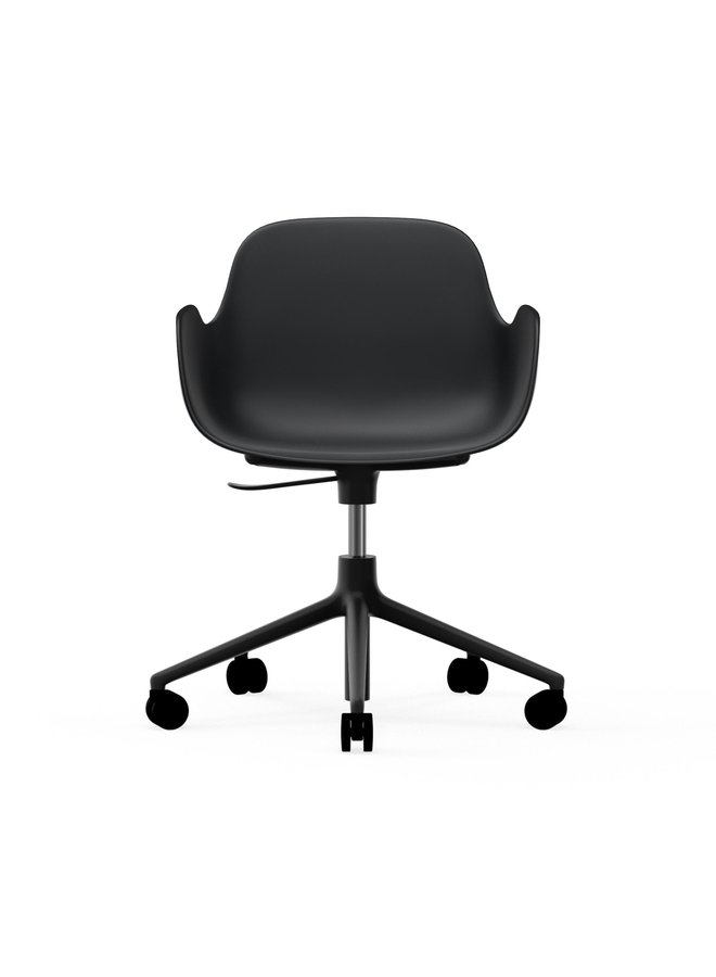 Form Armchair Swivel 5W Gaslift Black Alu