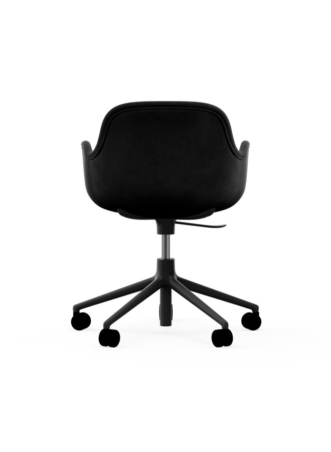 Form Armchair Swivel 5W Gaslift Full Uph. Black Alu