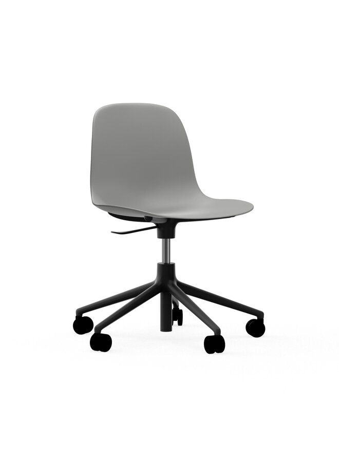 Form Chair Swivel 5W Gaslift Black Alu