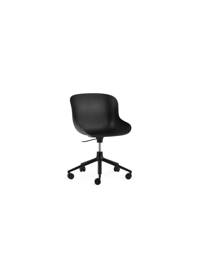 Hyg Chair Swivel 5W Gaslift Black Alu