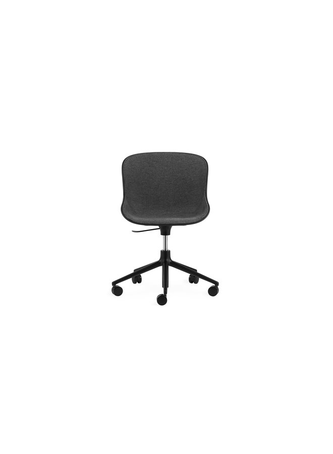 Hyg Chair Swivel 5W Gaslift Front Upholstery Black Alu