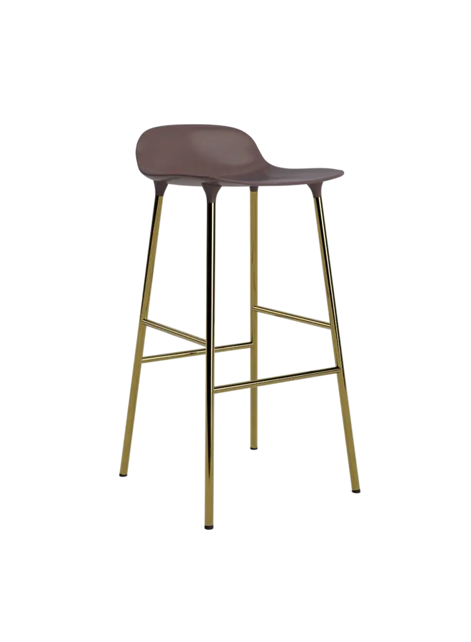 Form Barstool 75 cm Brass