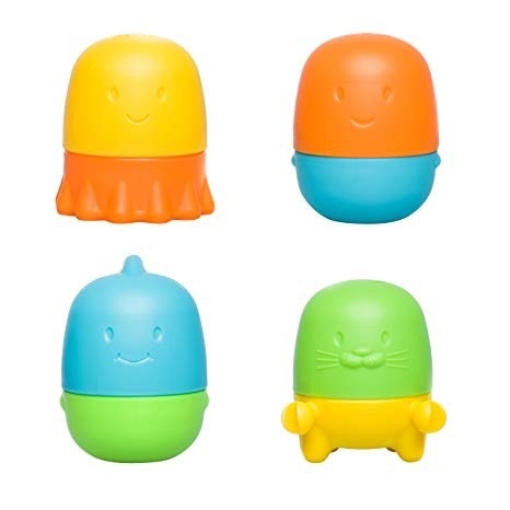 Ubbi Squeeze and Switch Bath Toys - 4 pack