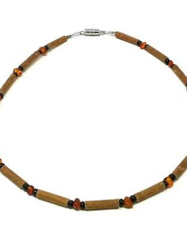 Pure Hazelwood + Baltic Amber Necklace 11"