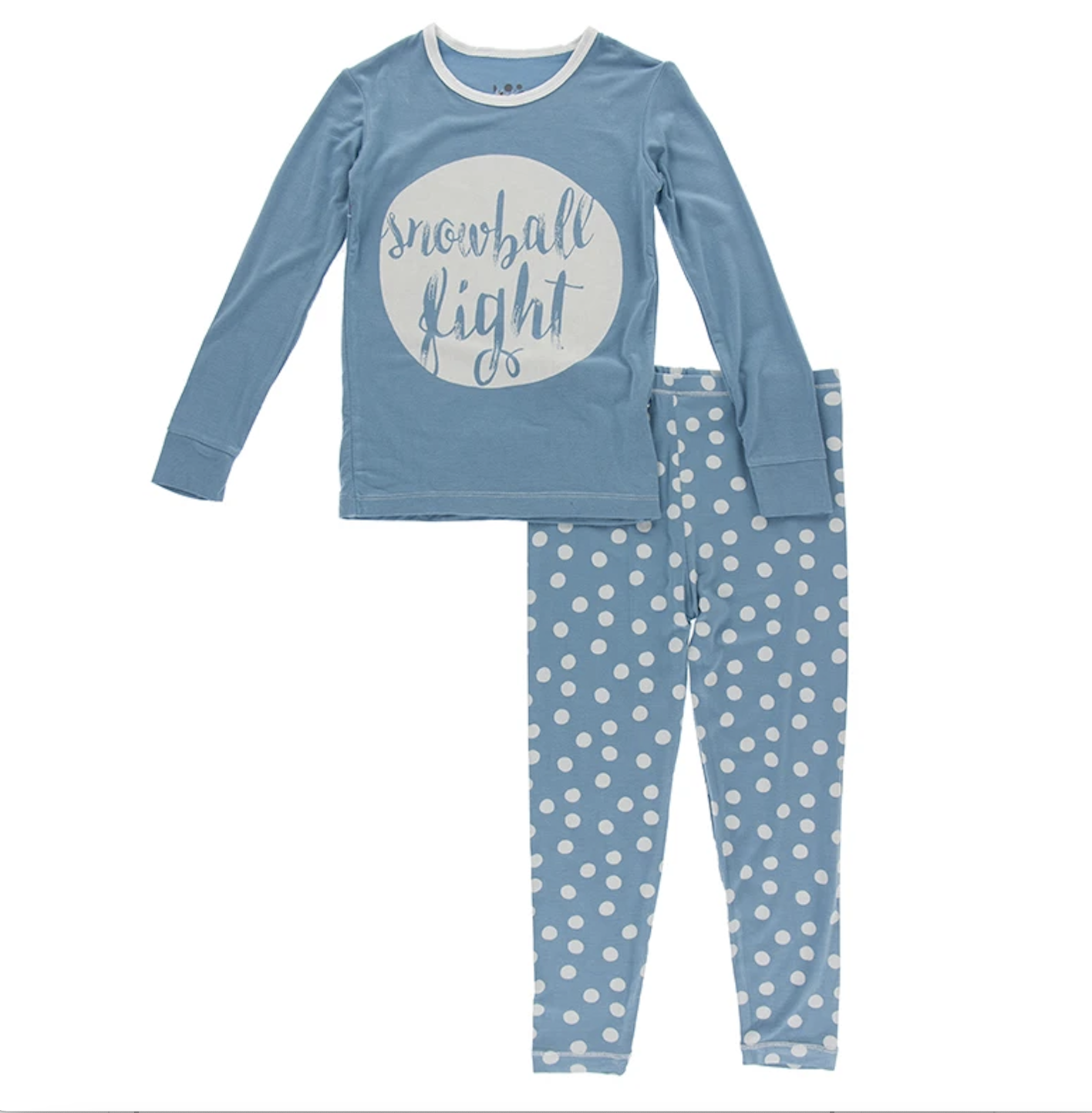 Kickee Pants Holiday Blue Moon Snowball Long Sleeve Pajama Set Hello Baby Kickee Pants Holiday Blue Moon Snowball Long Sleeve Pajama Set Hello Baby