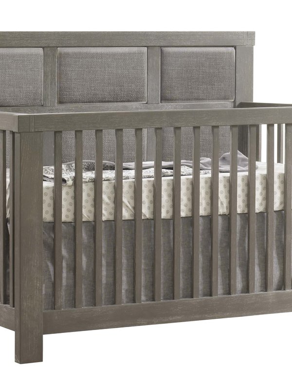 Natart Juvenile Rustico Convertible Crib w/ Upholstered Panels