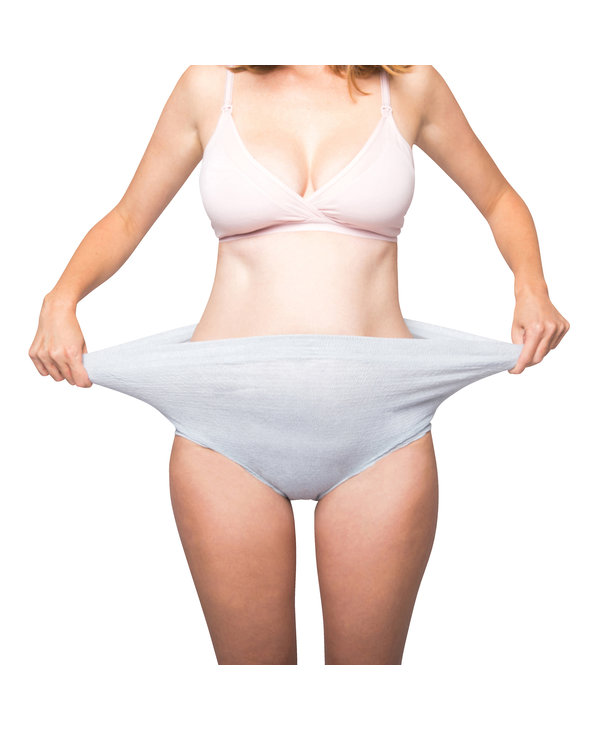 Molly High Waist Seamless Mesh Disposable Delivery Panty (6 pk.) in White-  6-pack by Spring Maternity