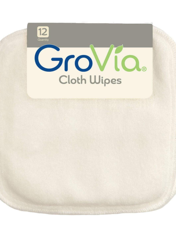 GroVia Wipes - White/12 pack