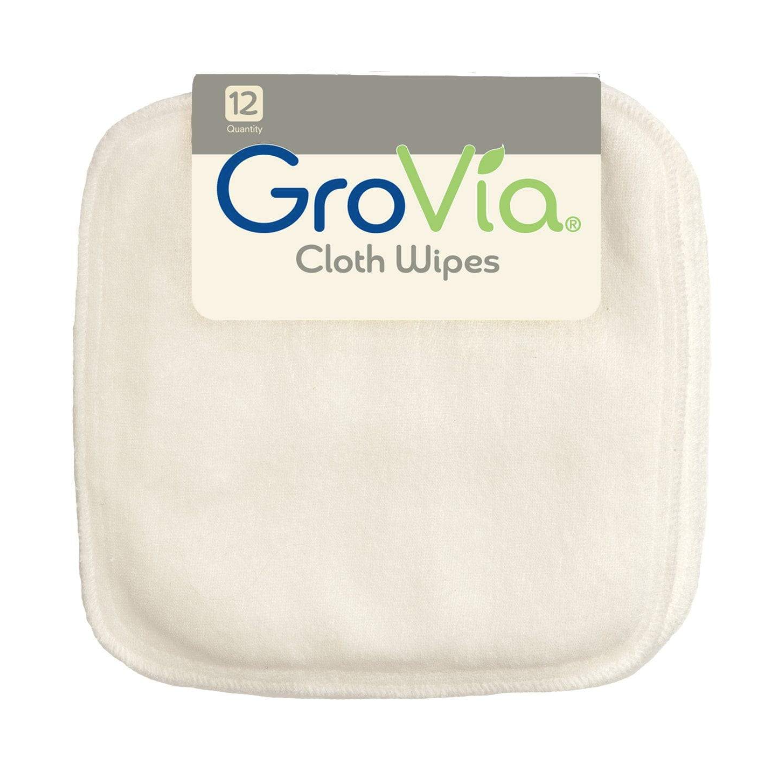GroVia Wipes - White/12 pack
