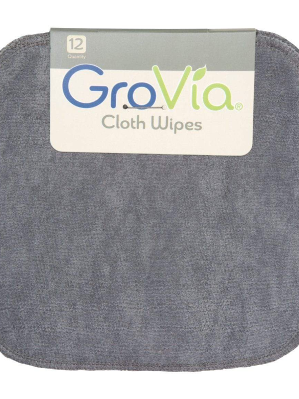 GroVia Wipes - Grey/12 pack