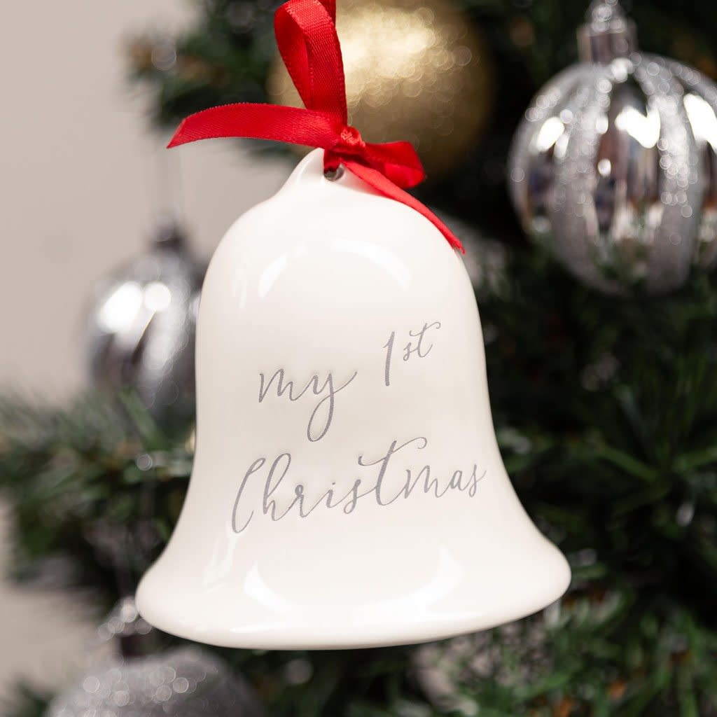 Pearhead First Christmas Bell Ornament