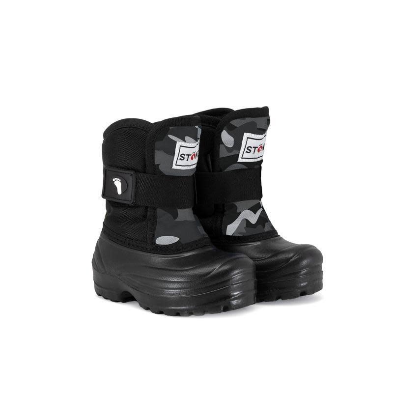 Stonz Scout Winter Boots - Premium Black/Green Camo 7T