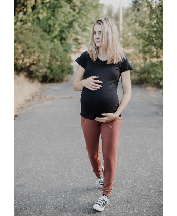 Scarlett Mulberry Maternity Jogger - Hello Baby