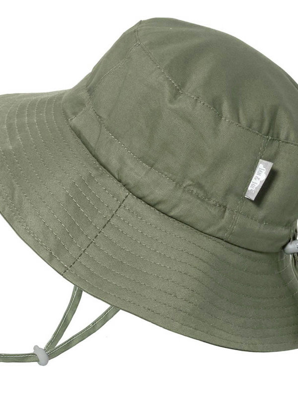 Jan + Jul Army Green Cotton Bucket Hat