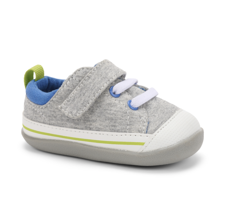 See Kai Run Stevie II First Walker Gray Jersey Lime Hello Baby