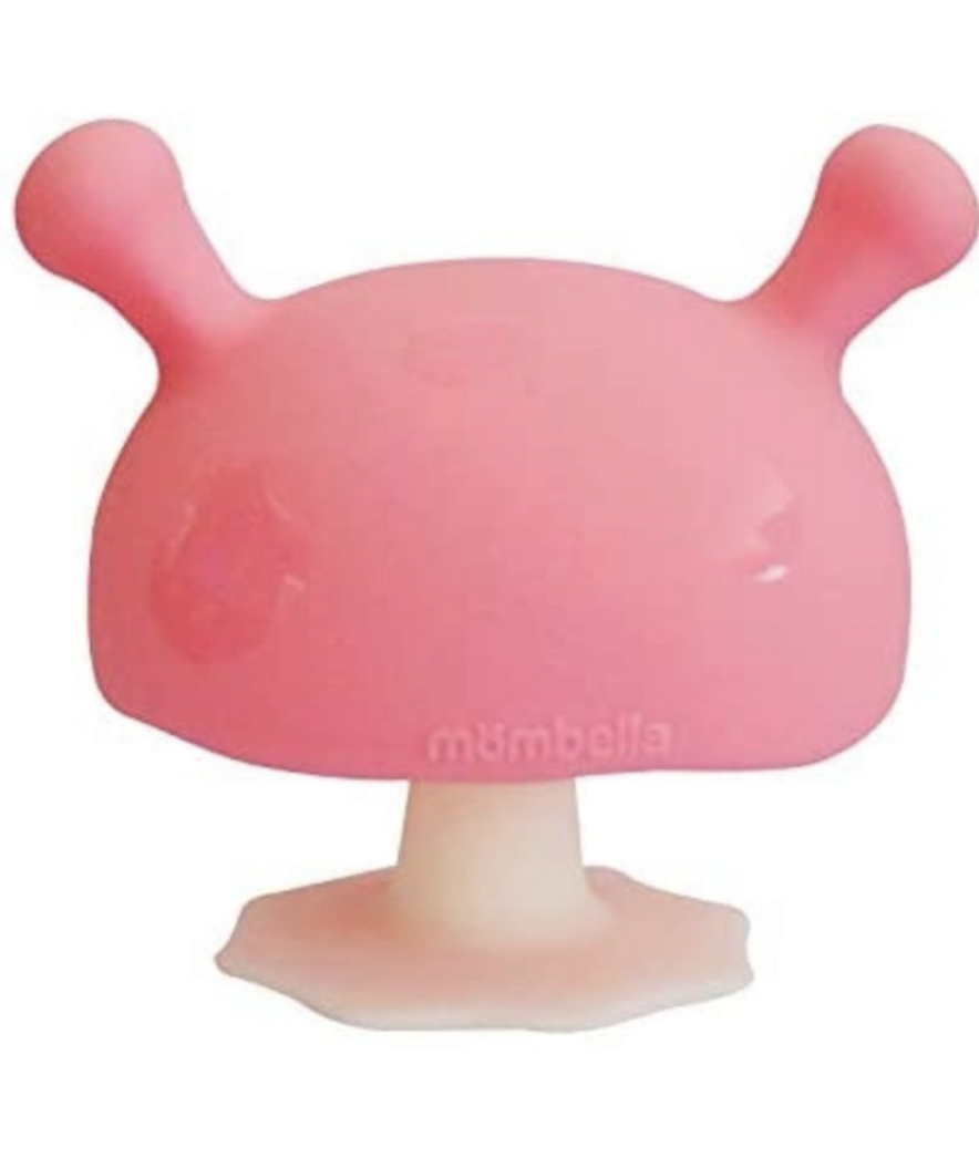 Mombella Mimi Mushroom Soothing Teether - Pink