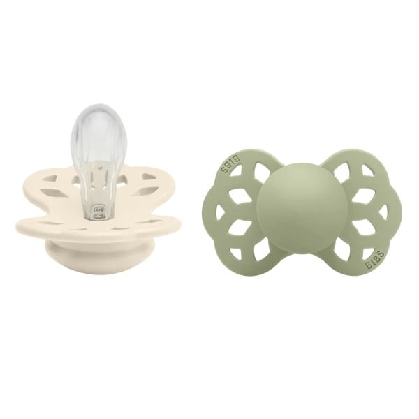 Bibs Infinity (silicone) - Ivory/Sage