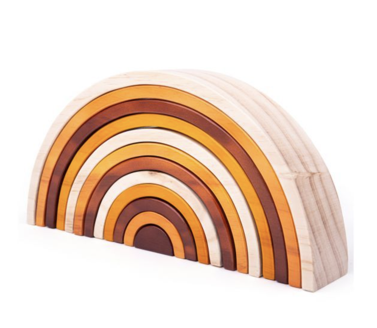 Bigjigs Natural Wooden Stacking Rainbow