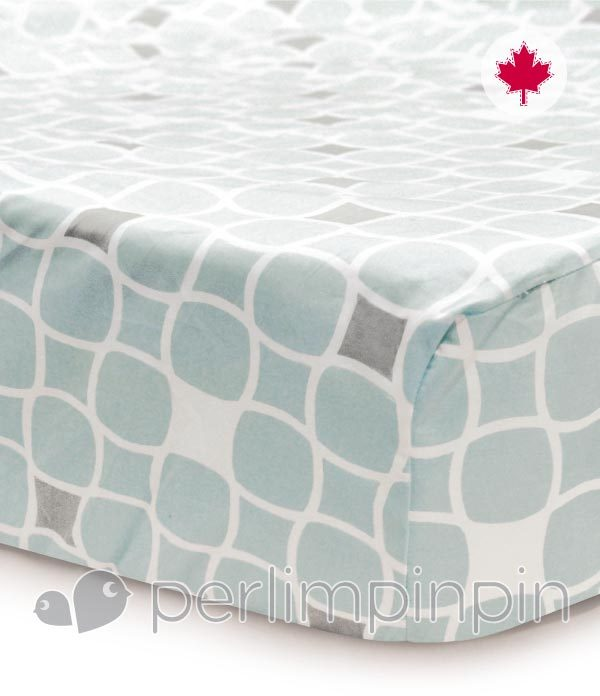 Perlimpinpin Blue Tiles Bed Skirt and Sheet Bundle