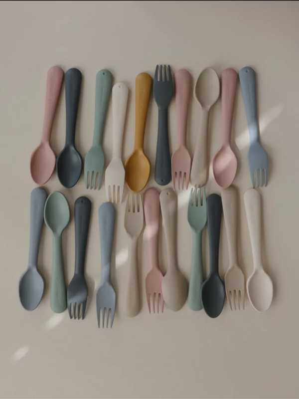 Mushie Mushie Silicone Fork and Spoon Set