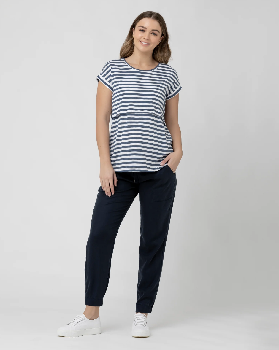 Navy Tencel Off Duty Pant