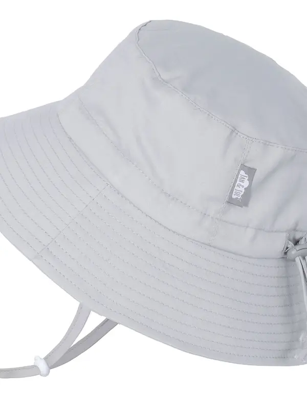 Jan + Jul Grey Cotton Bucket Hat