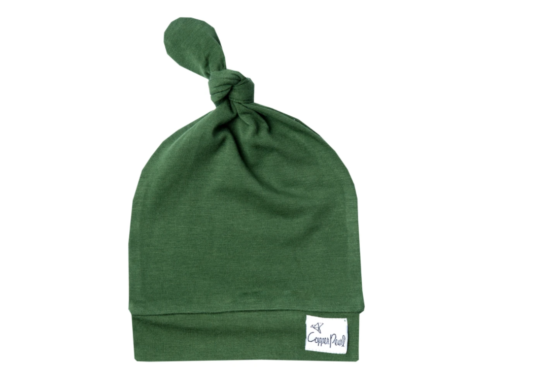 Copper Pearl NB Top Knot Hat