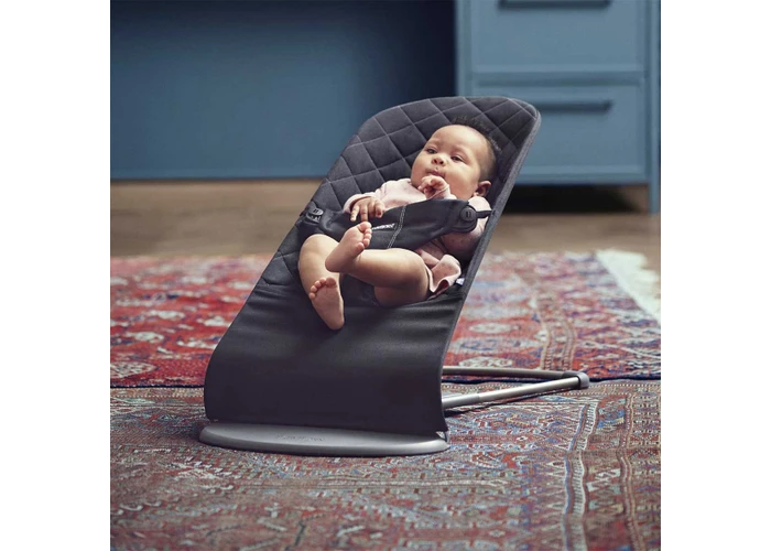 Baby Bjorn Bouncer Bliss -  Anthracite Classic Quilt Cotton