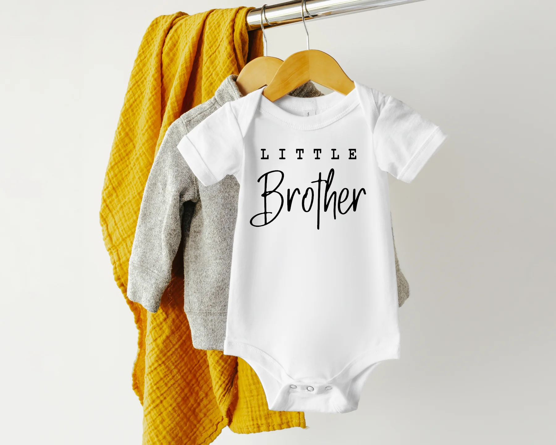 Little Brother Gender Reveal Onesie NB