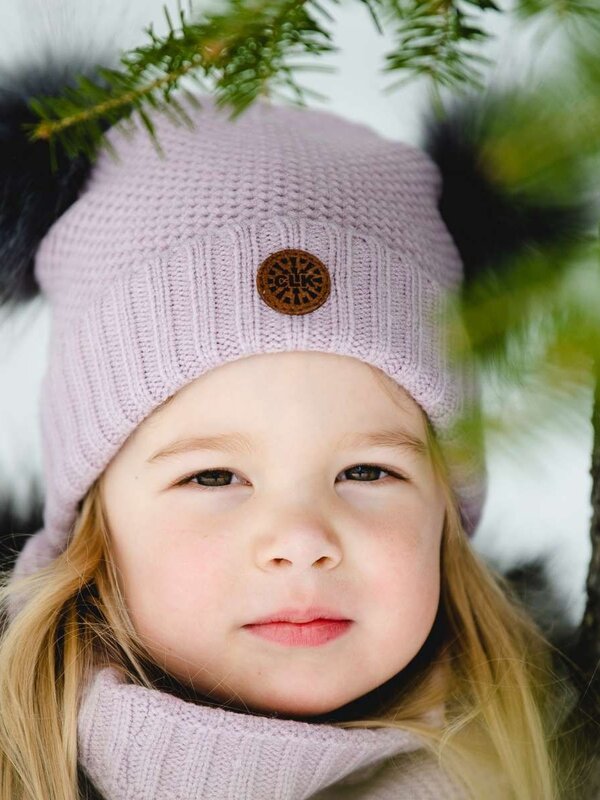 Calikids Calikids Knit Double Pom Pom Hat
