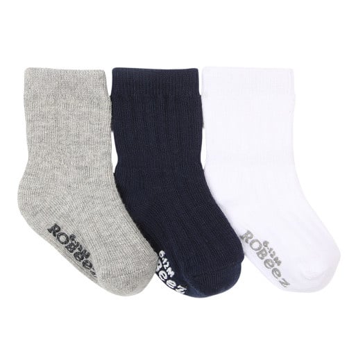 Robeez 3pk Socks - Boys Basic