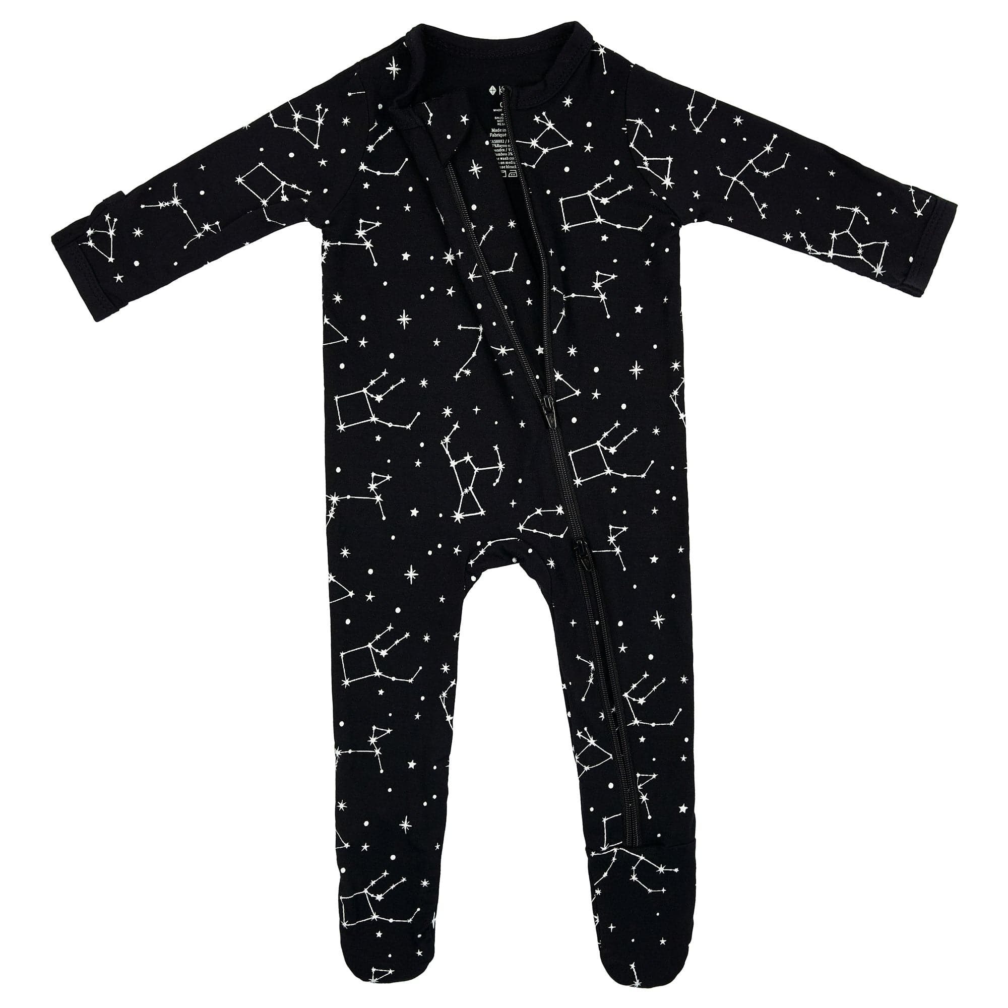 Kyte Zippered Footie - Midnight Constellation