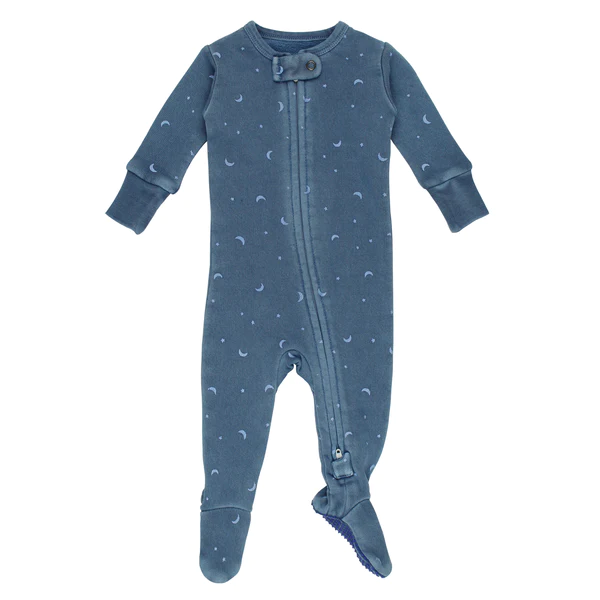 L'ovedbaby Cozy Zipper Footie - Lake Moon