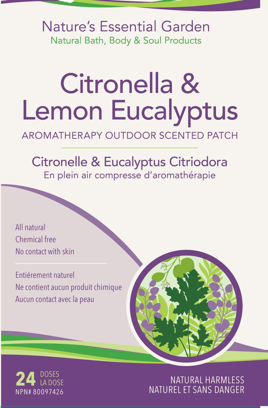 Nature's Essential Garden Citronella & Lemon Eucalyptus Aromatherapy Patches