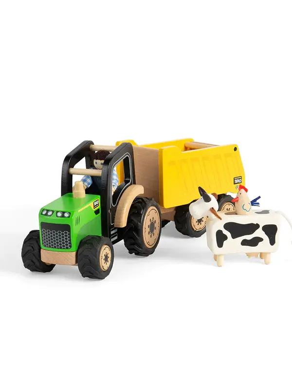 Bigjigs Country Tractor and Trailer