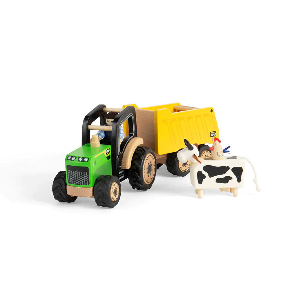 Bigjigs Country Tractor and Trailer