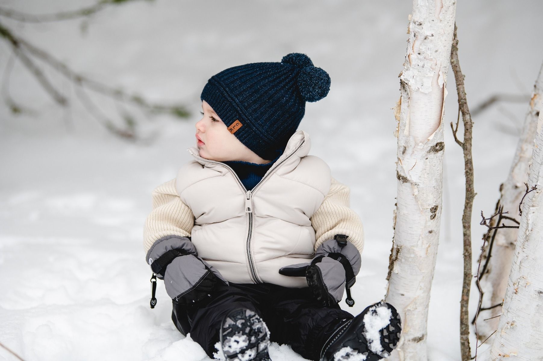 Calikids Knit Pom Pom Hat