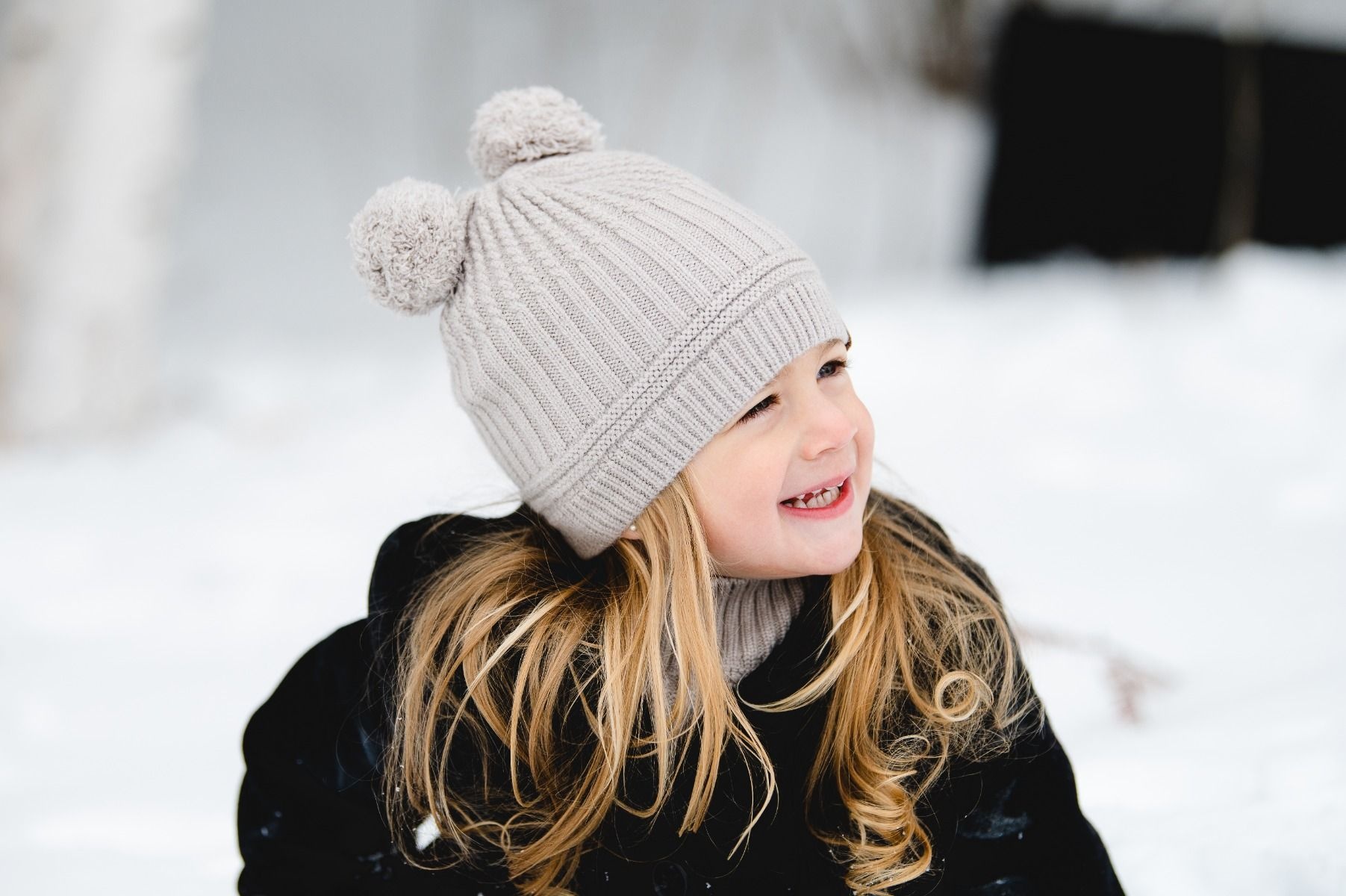 Calikids Knit PomPom Hat