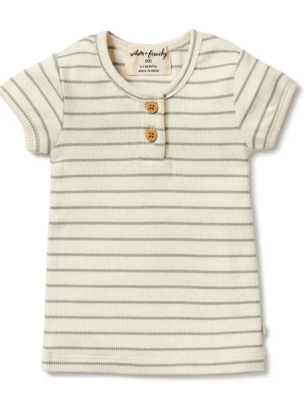 Wilson & Frenchy Wilson & Frenchy Henley Tee - Petit Sage