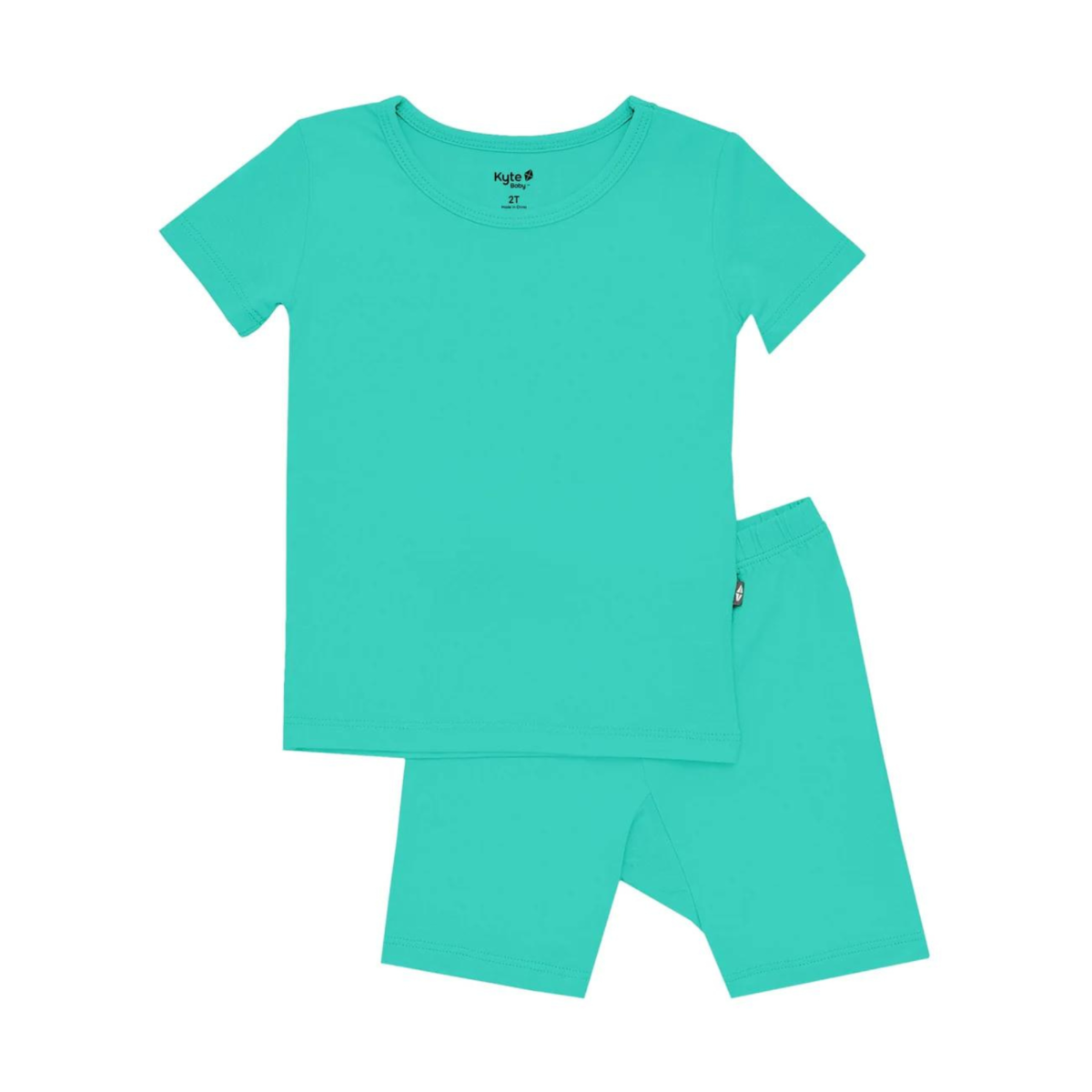Solid Turquoise Pajama Shorts