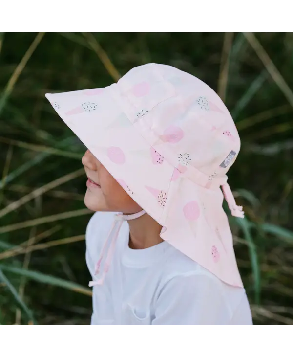 Jan & Jul Aqua-Dry Bucket Baby Hat Pink Strawberry | Medium