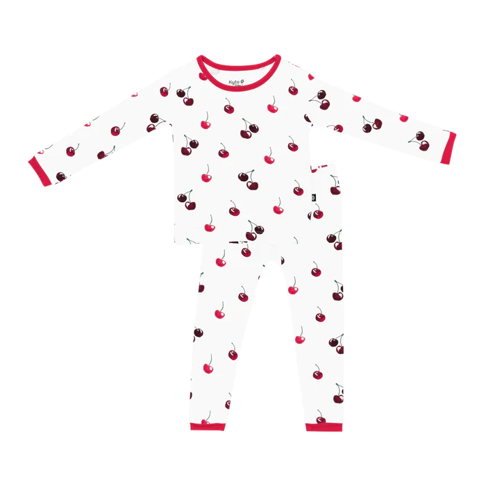 Kyte Long Sleeve Pajama Set - Cherry