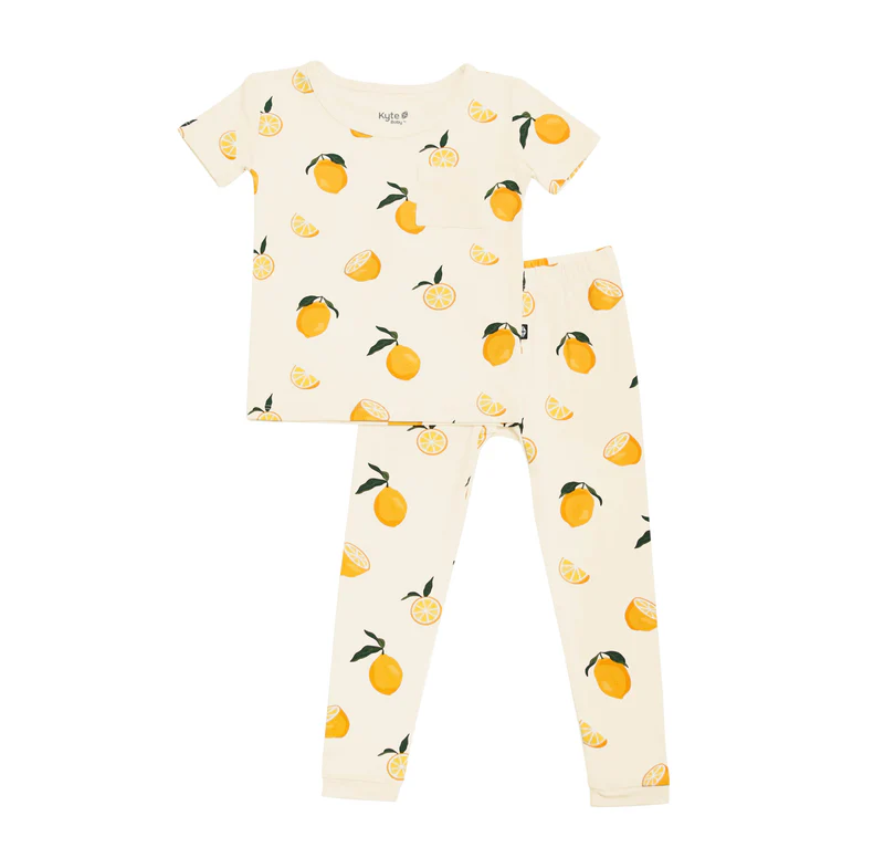 Kyte Short Sleeve/Pants Pajama Set - Lemon