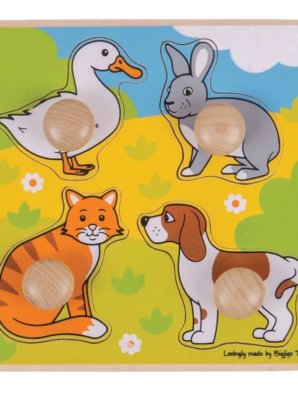 Bigjigs My First Peg Puzzle - Pets